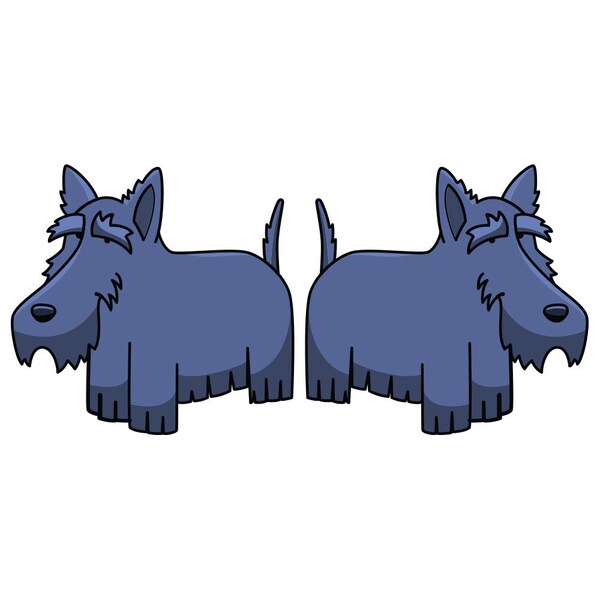 Scottish Terrier Dog Decal, Dog Lover Decor Vinyl Sticker